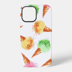 Summer assorted ice dessert colour watercolor draw iPhone 12 case