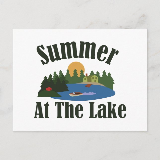 Summer At Lake Postcard (Front)