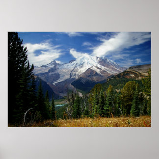 Summer at Mount Rainier Poster