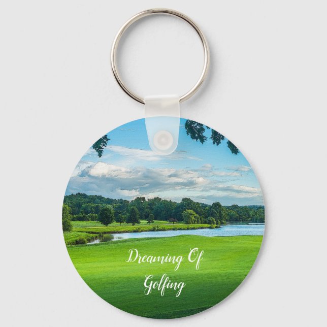 Summer At The Golf Course Key Ring (Front)