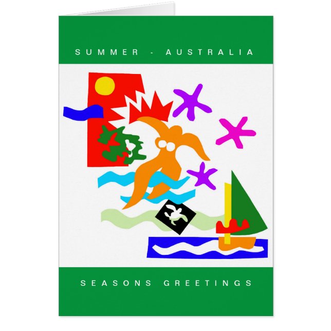 SUMMER- Australia  - Australian Christmas card (Front)