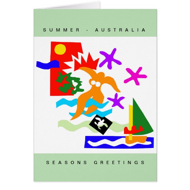 SUMMER- Australia  - Australian Christmas card (Front)