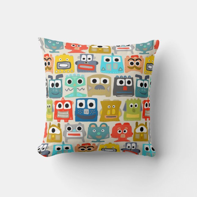 summer baby robots cushion (Front)