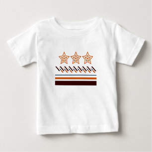Summer Baby Three -Star Stripes Baby T-Shirt
