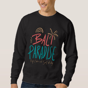 Summer Bali Beach Vacation Vibes Cute Doodle Tree Sweatshirt