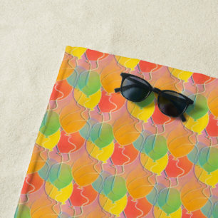 Summer Balloons Pattern Beach Towel