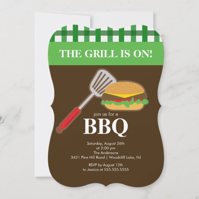Summer Barbecue Cookout Invitation (Front)