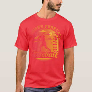Summer Baseball Forecast Sunny Days and Double Pla T-Shirt
