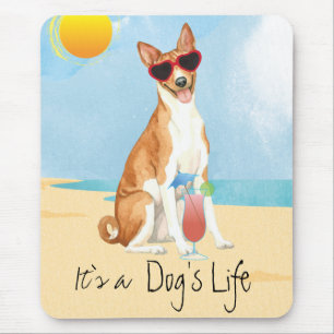 Summer Basenji Mouse Pad