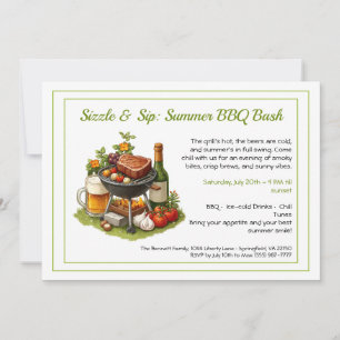 Summer BBQ & Beer Party Invitation 