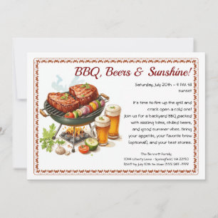 Summer BBQ & Beer Party Invitation – Backyard Cook