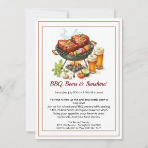 Summer BBQ & Beer Party Invitation – Backyard Cook