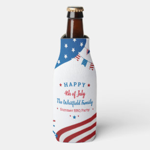 Summer BBQ Family Reunion 4th of July Custom Bottle Cooler