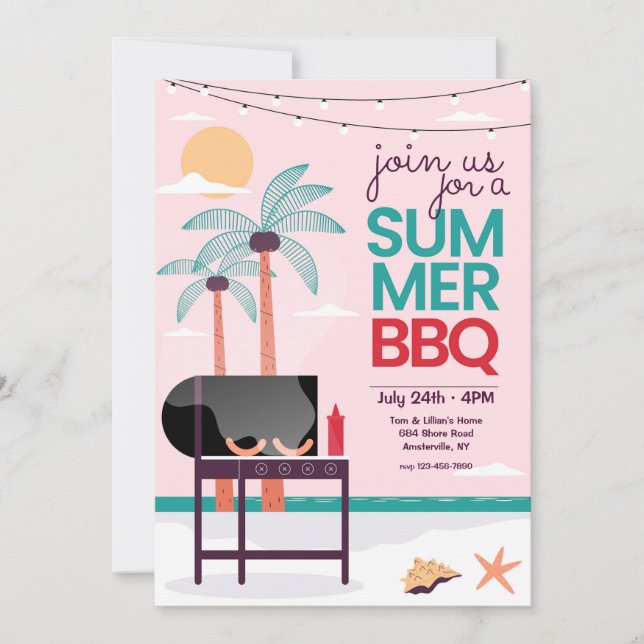 Summer BBQ  Invitation (Front)
