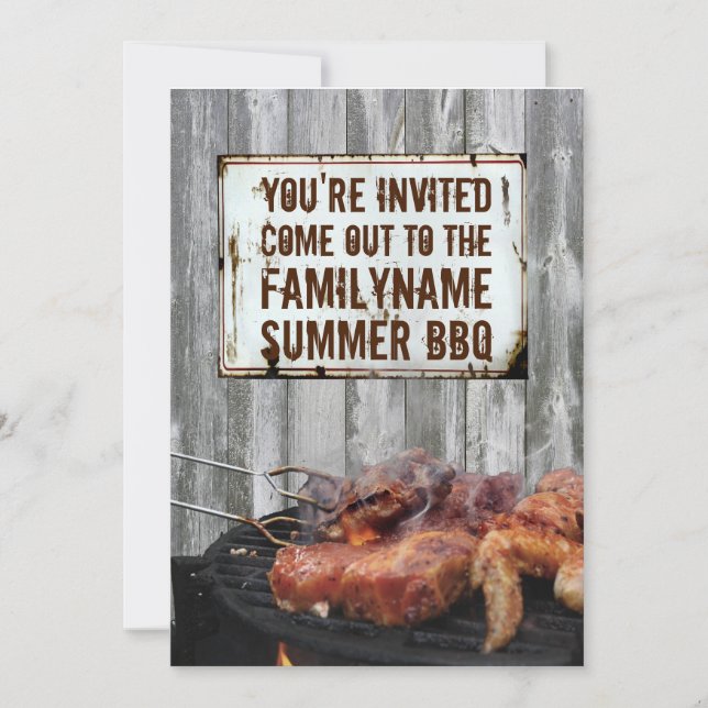 Summer BBQ  Invitations (Front)