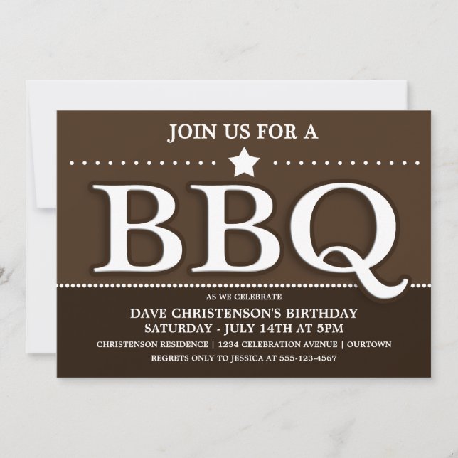 Summer BBQ Party Invitations (Front)