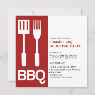 Summer BBQ Party Invitations