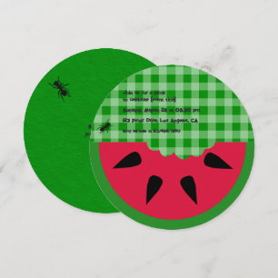 Summer BBQ Picnic Birthday Party Customisable Invitation