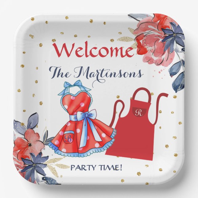 Summer BBQ Picnic Personalised  Paper Plate (Front)