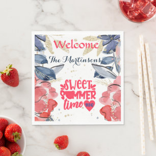 Summer BBQ Picnic Personalized Paper   Napkin