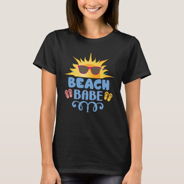 Summer Beach Babe Surfer T-Shirt (Front)