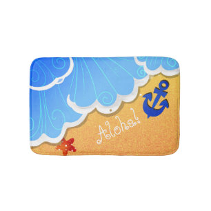 Summer Beach bath mat