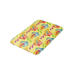 Summer beach bath mat