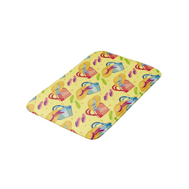 Summer beach bath mat (Angled)
