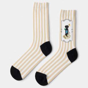 Summer Beach Black Lab Labrador Retriever Cute Socks