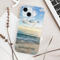 Summer Beach Blue Personalised Name