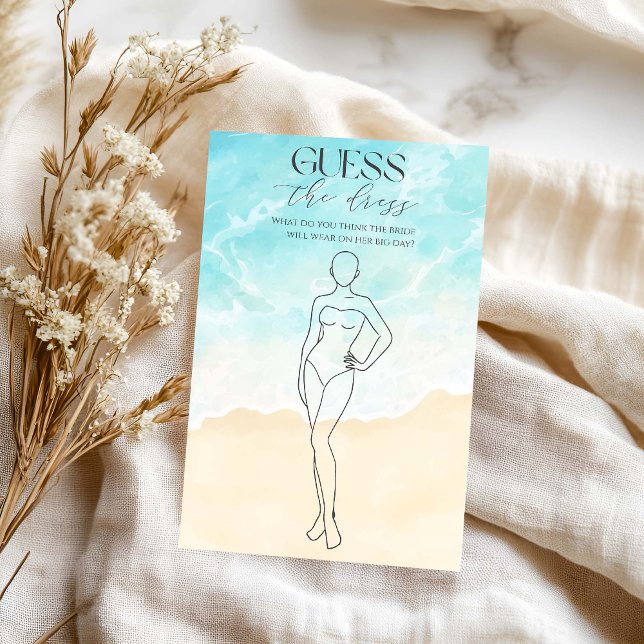 Summer Beach Bridal Shower Guess The Dress  (Creator Uploaded)