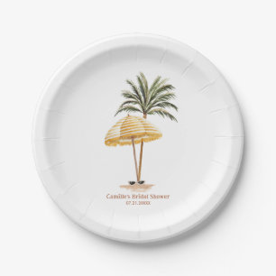 Summer Beach Bridal Shower Paper Plate
