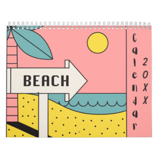Summer beach calendar