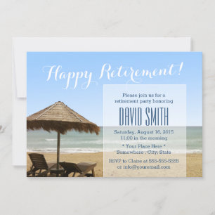 Summer Beach Chairs Retirement Party Invitations