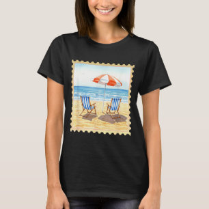Summer Beach Chairs Under Umbrella T-Shirt