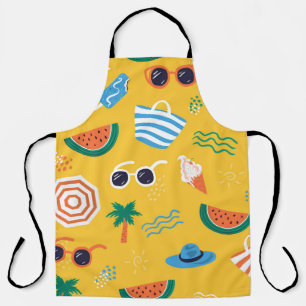 Summer Beach: Colourful Seamless Pattern Apron