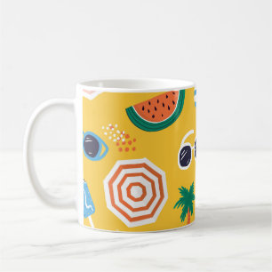 Summer Beach: Colourful Seamless Pattern Coffee Mug