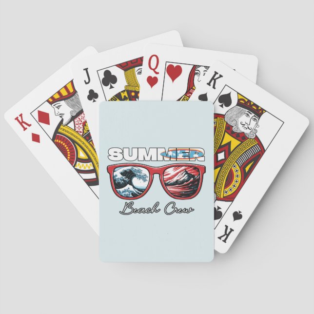 Summer Beach Crew - Summer Vibes Playing Cards (Back)