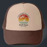Summer Beach Cruise Family Tropical Vacation Trucker Hat<br><div class="desc">Going on a family cruise vacation? Customise these camping retro designs for the whole family by adding your family name or custom text, and year of the adventure. I hope it’s not just about the cool design that caught your eye but the fact you’ll never find it in a department...</div>