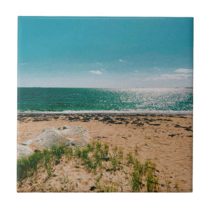 Summer beach day in the Swedish Archipelago Ceramic Tile