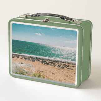 Summer beach day in the Swedish Archipelago  Metal Lunch Box