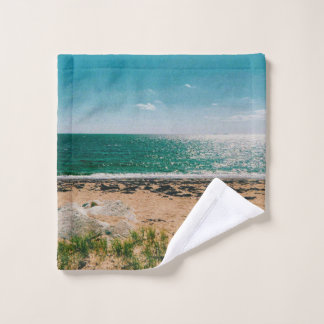 Summer beach day in the Swedish Archipelago  Wash Cloth