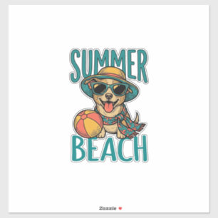 Summer Beach Dog Vintage Sunglasses Shirt Design_1