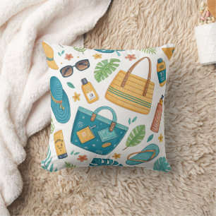 Summer Beach Essentials Pattern (1) Cushion