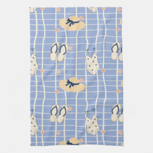 Summer Beach Essentials Pattern (1) Tea Towel