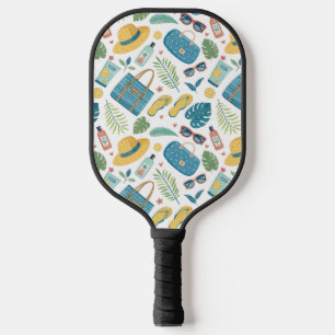Summer Beach Essentials Pattern (2) Pickleball Paddle