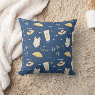 Summer Beach Essentials Pattern (4) Cushion