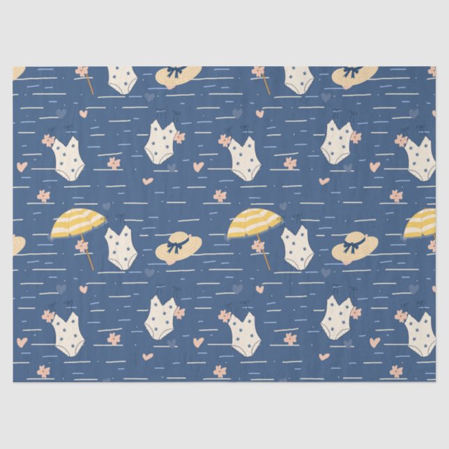 Summer Beach Essentials Pattern (5) Tissue Paper (Front)