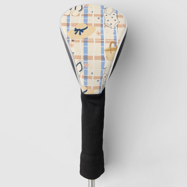 Summer Beach Essentials Pattern (7) Golf Head Cover (Front)