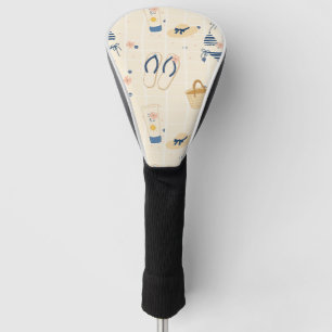 Summer Beach Essentials Pattern (8) Golf Head Cover